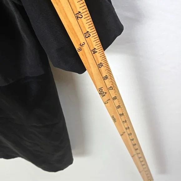 Eileen Fisher Women's 100% Silk 3/4 Sleeve Tunic Black Blouse Top Sz XS/TP - Picture 6 of 7